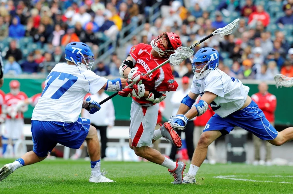 lacrosse players playing